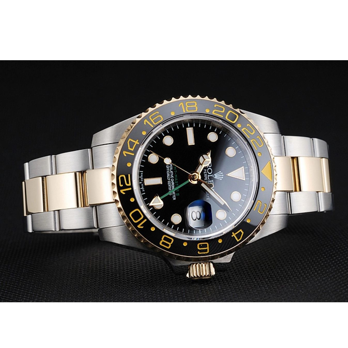 Aaa replica watch Dial Black Black Swiss 80295 Bezel GMT Master Rolex 0728